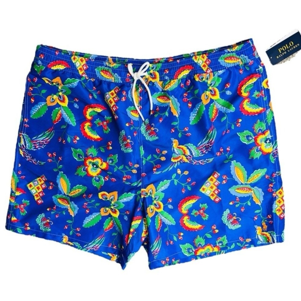 Polo Ralph Lauren Mens 3XLT Swim‎ Shorts Trunks Blue Multi Floral